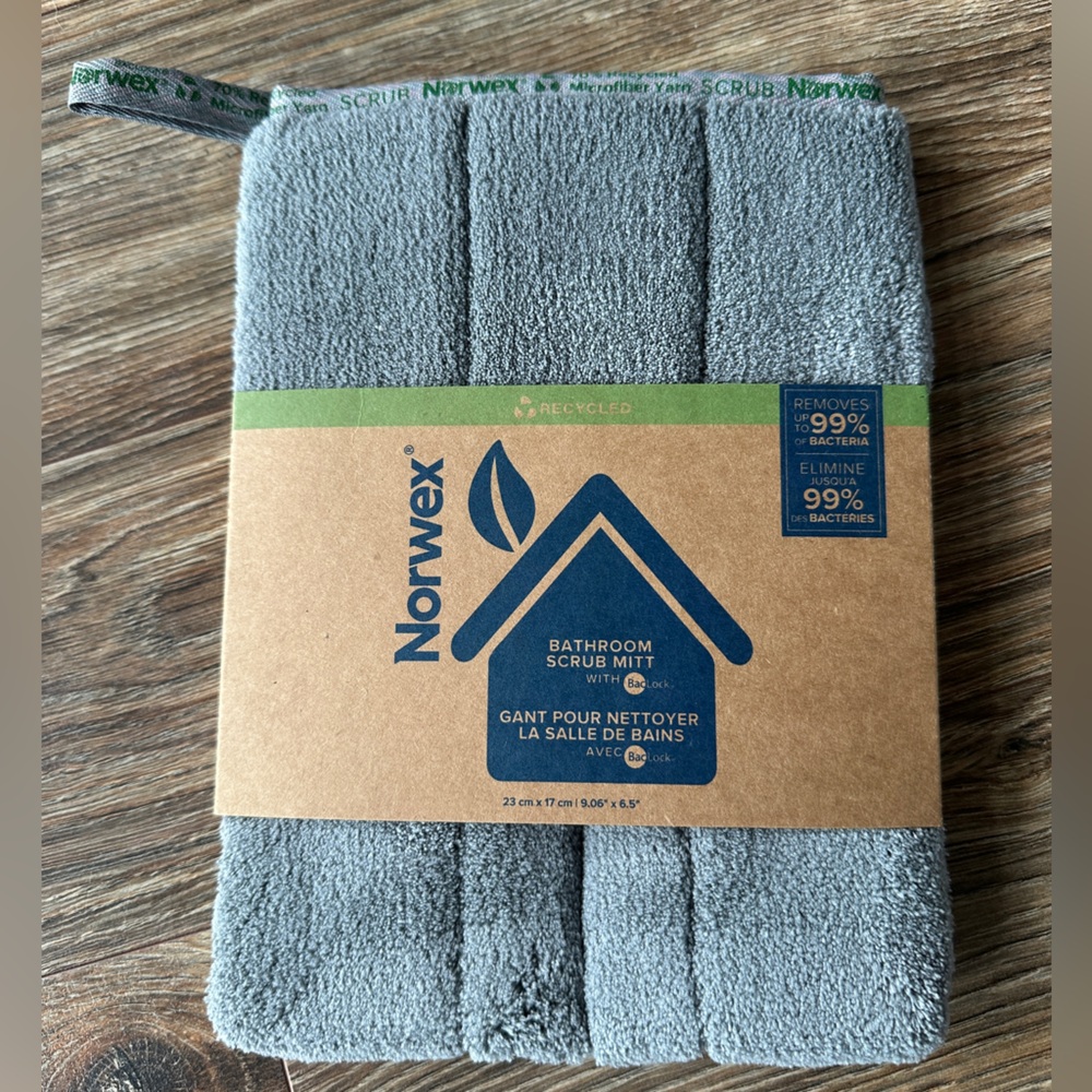Norwex Gray Bathroom Scrub Mitt